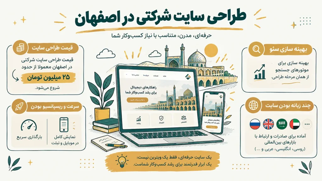 طراحی سایت شرکتی در اصفهان | امیر بهارزاده